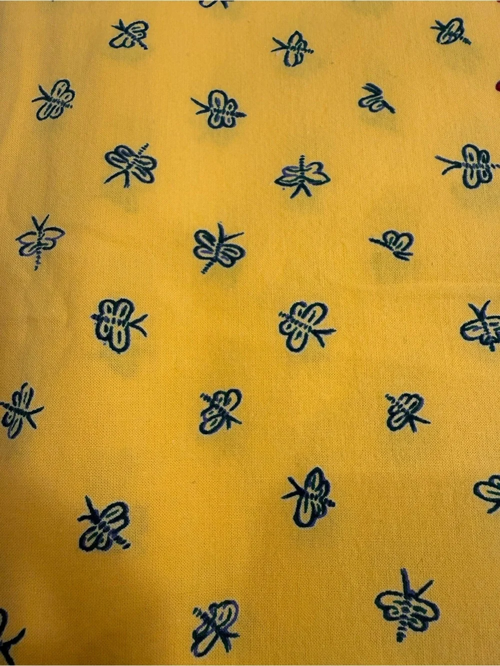 Williams Sonoma Vintage Provence Cotton Tablecloth Yellow Floral 54 x 54 Square